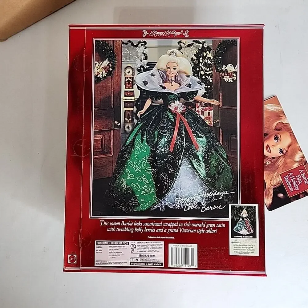 1995 Barbie Doll Special‎ Edition Happy Holidays Green Dress 14123 Christmas